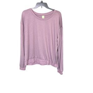 Purple crew neck long sleeve sweater